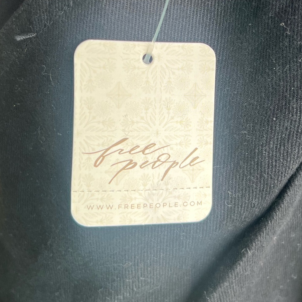 🆕 Free People Black Linen Wide-Leg Blend with Open Back Jumpsuit Size S - Picture 11 of 14